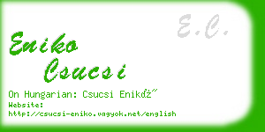 eniko csucsi business card